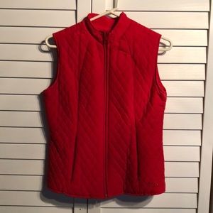 Red FILA quilted reversible vest Size Med